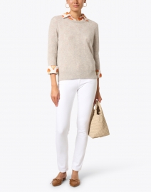 Look image thumbnail - White + Warren - Misty Grey Essential Cashmere Sweater