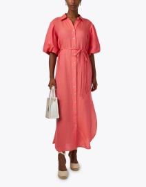 Look image thumbnail - Finley - Madeline Peony Pink Linen Dress
