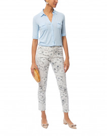 Parla Ice White Floral Spotty Printed Pant