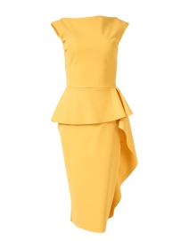 Margret Yellow Stretch Jersey Dress