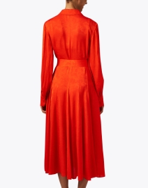 Back image thumbnail - Jason Wu Collection - Coral Jacquard Shirt Dress 