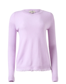 Lilac Cashmere Fringe Sweater
