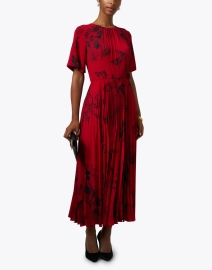 Look image thumbnail - Jason Wu Collection - Red Print Pleated Dress