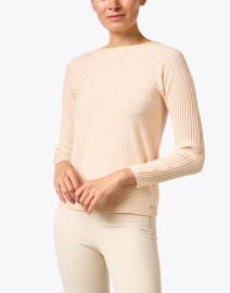 Front image thumbnail - Marc Cain - Peach Wool Cashmere Blend Sweater