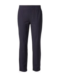 Product image thumbnail - Eileen Fisher - Navy Stretch Crepe Slim Ankle Pant