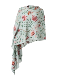 Product image thumbnail - Janavi - Light Green Butterfly Embellished Wool Scarf
