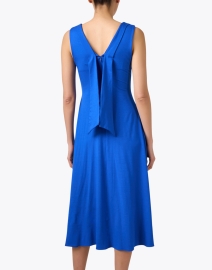 Back image thumbnail - Jane - Sahara Blue Jersey Dress