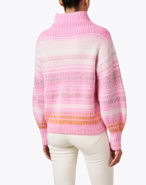 Back image thumbnail - Marc Cain Sports - Pink Striped Sweater