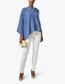 Look image thumbnail - Minnie Rose - Blue Cashmere Ruana