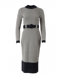 L.K. Bennett - Turner Black and Ivory Knit Cotton Dress