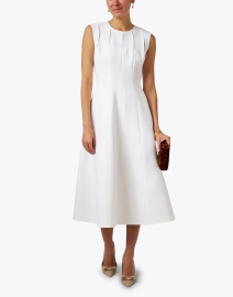 Look image thumbnail - Lafayette 148 New York - White Cutout Fit and Flare Dress