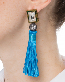 Hold - Blue Tassel Earrings