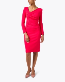 Look image thumbnail - Emporio Armani - Red Ruched Jersey Dress 