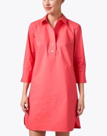 Front image thumbnail - Hinson Wu - Aileen Coral Cotton Dress