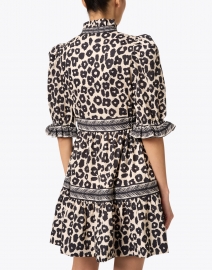 Back image thumbnail - Gretchen Scott - Teardrop Cheetah Print Ruffled Dress