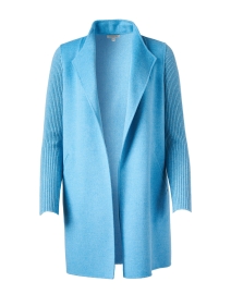 Pool Blue Wool Cashmere Coat