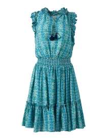 Product image thumbnail - Poupette St Barth - Triny Turquoise Print Dress 