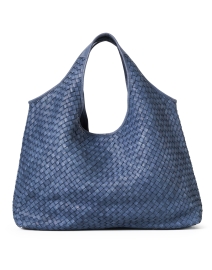 Product image thumbnail - Laggo - Carmen Navy Woven Leather Bag
