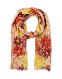 Product image thumbnail - Amato - Zinnia Red Floral Printed Scarf