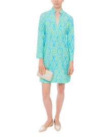 Kate Turquoise Diamond Print Tunic Dress