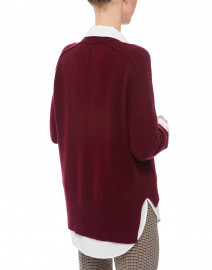 Back image thumbnail - Brochu Walker - Barolo Red Sweater with White Underlayer