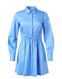 Blue Cotton Shirt Dress