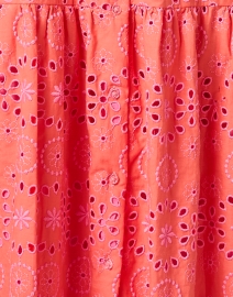 Fabric image thumbnail - Vilagallo - Aroa Coral Eyelet Shirt Dress