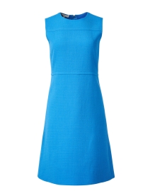 Blue Wool A-Line Dress