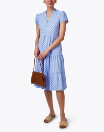 Look image thumbnail - Jude Connally - Libby Blue Print Tiered Dress