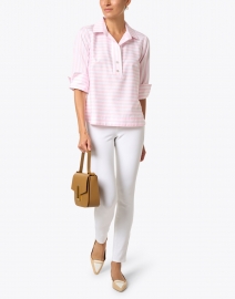 Look image thumbnail - Hinson Wu - Aileen Soft Pink and White Striped Shirt