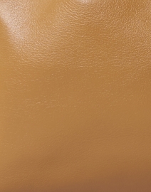Fabric image thumbnail - DeMellier - Los Angeles Deep Toffee Smooth Leather Ruched Tote