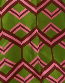 Fabric image thumbnail - Odeeh - Green and Pink Print Silk Wide Leg Pant 