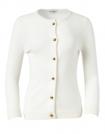 Product image thumbnail - Cortland Park - Uptown Girl Ivory Cashmere Cardigan