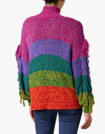 Back image thumbnail - Farm Rio - Rainbow Cable Knit Sweater
