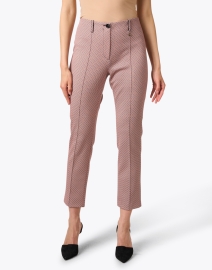 Front image thumbnail - Marc Cain - Peach Geo Print Stretch Pant