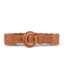 Product image thumbnail - Gavazzeni - Naxos Brown Stretch Woven Leather Belt