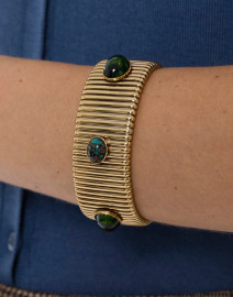 Strada Green Gold Large Bracelet