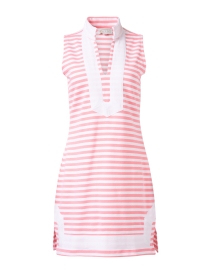 Product image thumbnail - Sail to Sable - Pink Striped French Terry Tunic Dress