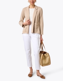 Look image thumbnail - Eileen Fisher - White High Waisted Ankle Pant