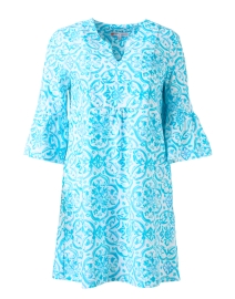 Kerry Aqua Tile Print Dress