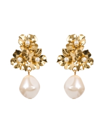 Product image thumbnail - Jennifer Behr - Paulina Flower Pearl Drop Earrings