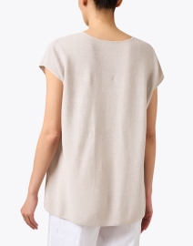 Back image thumbnail - Eileen Fisher - Beige Knit Top