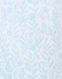 Fabric image thumbnail - Sail to Sable - White and Aqua Print Cotton Tunic Dress