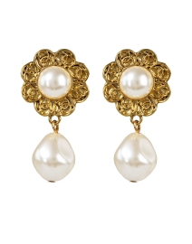 Product image thumbnail - Jennifer Behr - Brilynn Gold Pearl Drop Earrings