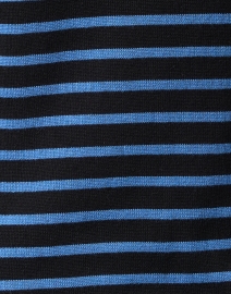 Fabric image thumbnail - Blue - Black and Blue Striped Pima Cotton Boatneck Sweater
