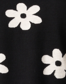 Fabric image thumbnail - J'Envie - Black Floral Intarsia Sweater