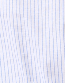 Fabric image thumbnail - Vilagallo - Blue Striped Embroidered Blouse