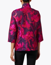 Back image thumbnail - Connie Roberson - Ronette Pink Floral Print Jacket