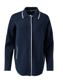 Margaret O'Leary - Navy Cotton Knit Jacket