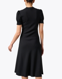 Back image thumbnail - Ines de la Fressange - Cerise Black Tie Neck Dress
